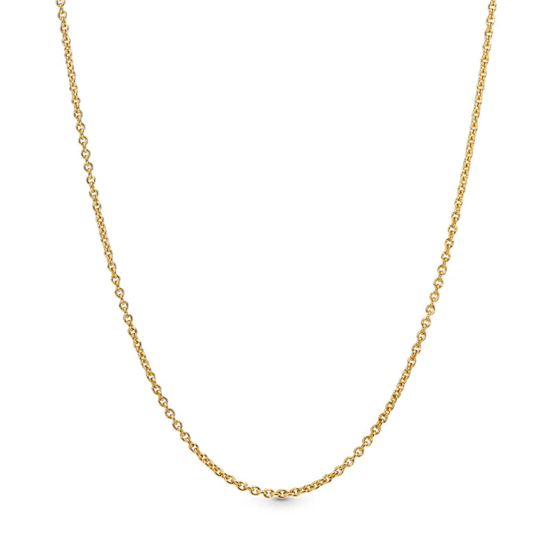 Silver Classic Cable Chain Pan Necklace Pendant Necklace Charm Girlfriends