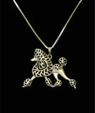 Hollow Poodle Pendant Necklace for Women Girls