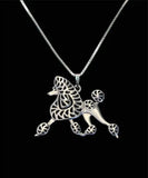 Hollow Poodle Pendant Necklace for Women Girls