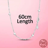 925 Silver Cable Chain Necklace Classic Women's Jewelry