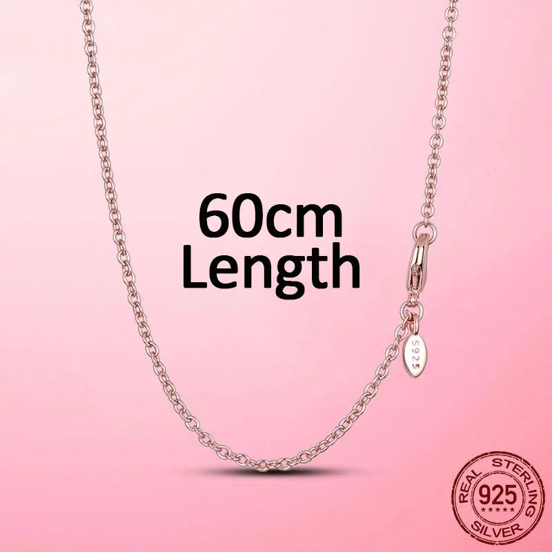925 Silver Cable Chain Necklace Classic Women's Jewelry