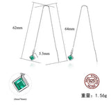Sterling Silver Crystal Zircon Earrings