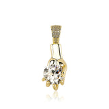 Zircon Advanced Sense Palm Pendant Men Women Accessories