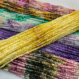 Small Natural Faceted Stone Beads Quartzs Crystal 2/3/4mm for Jewelry Making