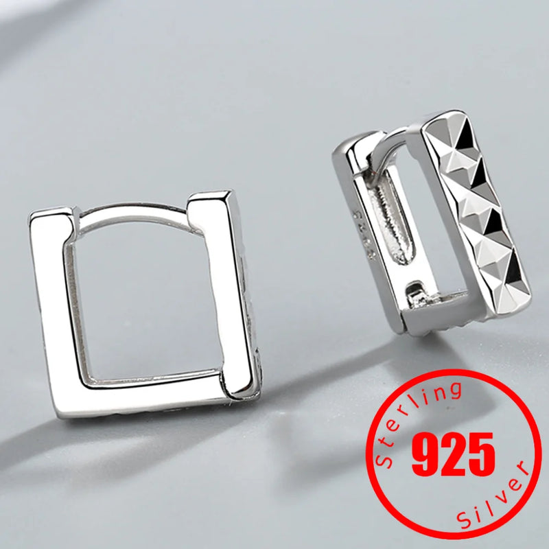 925 Silver Women's High Carved Retro Earrings