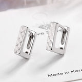 925 Silver Women's High Carved Retro Earrings