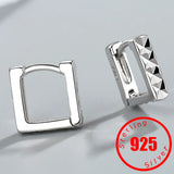 925 Silver Women's High Carved Retro Earrings