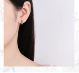 925 Silver Women's High Carved Retro Earrings
