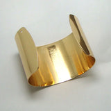 Polished Steel 50mm Wide Cuff Bangle Bracelet 3pcsx