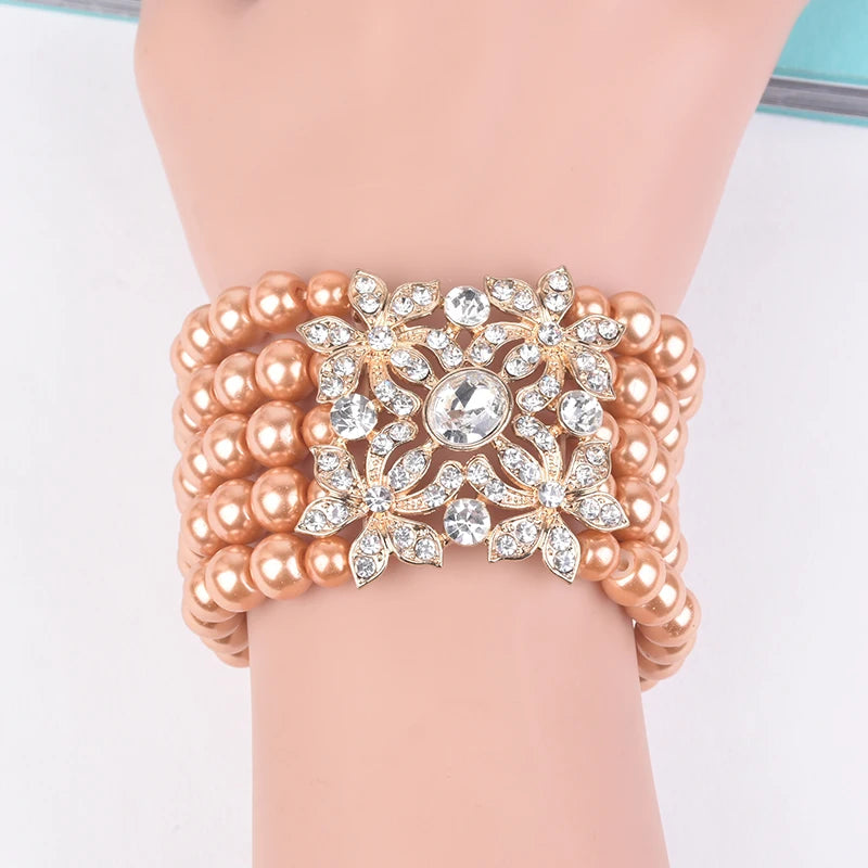 Five-Layer Pearl Bracelet - Wedding Gift & Banquet Jewelry