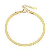3 4 5MM Width Stainless Steel Anklet Ladies Vacuum Snake Chain