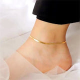 3 4 5MM Width Stainless Steel Anklet Ladies Vacuum Snake Chain