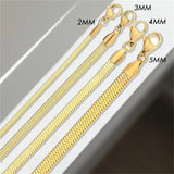 Versatile Stainless Steel Anklet Ladies Vacuum Flat Snake Chain