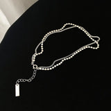 S925 Silver Double Layer Anklet Women Sexy Niche Sense Plated Disc