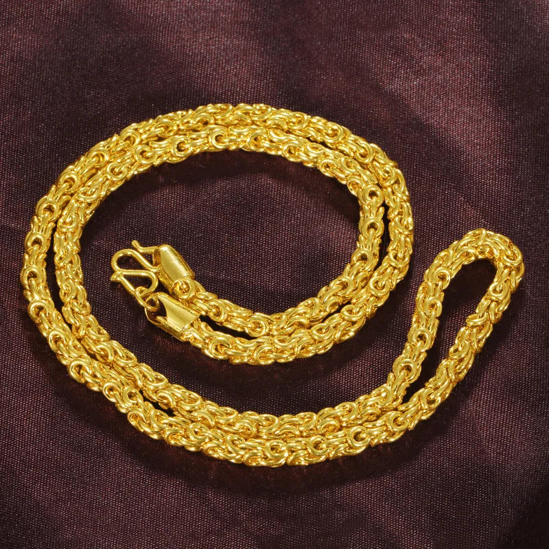 24k Coating Men's Wedding Chain Necklace for Party