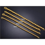 24k Yellow Bracelet Round Beads 4mm-9mm Ball Birthday