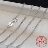18K Rose Necklace S925 Sterling Silver Chain for Men and Women