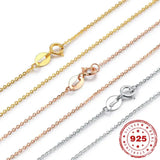 18K Rose Necklace S925 Sterling Silver Chain for Men and Women