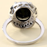 Gemstone Zircon Ring 925 Silver Wedding Jewelry Diamond Ring