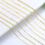 Real 14k Coated Chain Necklace for Women - 18 inch