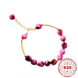 925 Silver Tiger Eye Stone Bracelet for Girlfriend