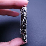 Crystal Buddha Pendant Trimmed With Crystal Zircon 40x55mm