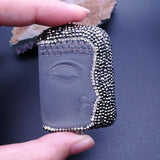 Crystal Buddha Pendant Trimmed With Crystal Zircon 40x55mm