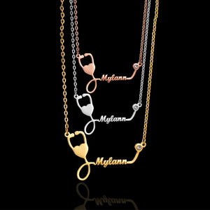 Personalized Diamond Necklace with Name Pendant