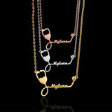 Personalized Diamond Necklace with Name Pendant