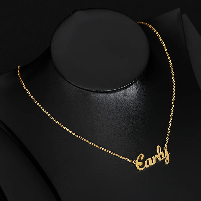 Personalized Name Titanium Steel Necklace for Girlfriend Gift