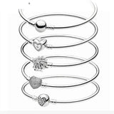 925 Sterling Silver 3mm Snake Chain Bangles Men Women DIY Gift