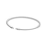 925 Sterling Silver 3mm Snake Chain Bangles Men Women DIY Gift