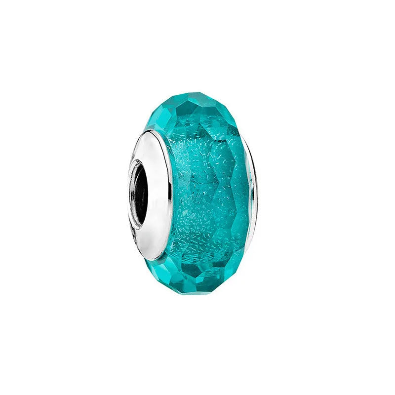 Colorful Glass Beads 925 Sterling Silver Charms for Bracelet