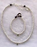 HSC Spanish Uno Small Crystal Beaded Necklace Bracelet Set