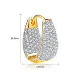 HUAMI 18k Plated Earrings Bridal Jewelry for Women Wedding