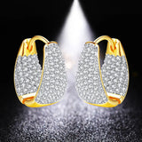 HUAMI 18k Plated Earrings Bridal Jewelry for Women Wedding