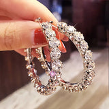Exaggeration Stud Earrings for Women Jewelry Zircon Ins Hot Temperament Earrings