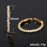 Exaggeration Stud Earrings for Women Jewelry Zircon Ins Hot Temperament Earrings