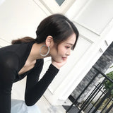 Exaggeration Stud Earrings for Women Jewelry Zircon Ins Hot Temperament Earrings