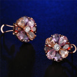 HUAMI Jewelry Cubic Zircon Stud Earrings for Women