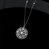 HUAMI Classic Sweater Chain Pendant Necklace with Cubic Zircon