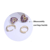 HUAMI Disassembly Buckle Drop Earrings Heart Sweet Exquiste Light Luruly Jewelry
