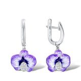 HUAMI Zircon Flower Fairy Stud Earrings Gift for Sister