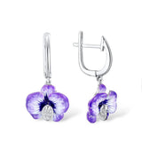 HUAMI Zircon Flower Fairy Stud Earrings Gift for Sister