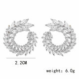 HUAMI Leaf Earrings Wedding Party Jewelry