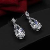 HUAMI Water Droplets Shape Earrings Dangle Drop for Women