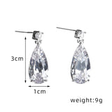 HUAMI Water Droplets Shape Earrings Dangle Drop for Women