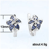 HUAMI Flower Fairy Stud Earrings for Women French Classic Jewelry Brincos Femini