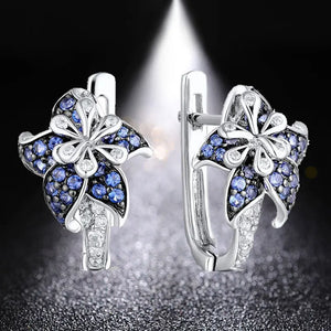 HUAMI Flower Fairy Stud Earrings for Women French Classic Jewelry Brincos Femini
