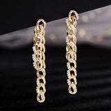 HUAMI Hip Hop Street Earrings Chain Thick Long Personality Women Jewelry